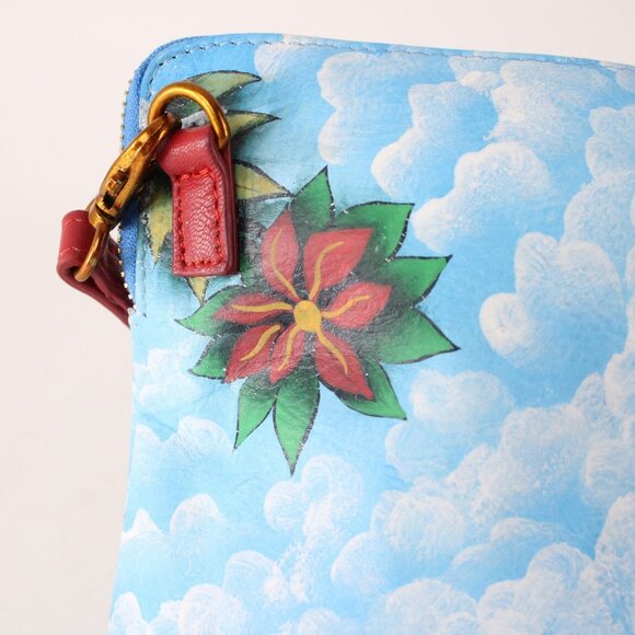 Sharif Purse 10 x 7 x 2 Multi Color Snowman Painted Leather Crossbody Purse - Picture 11 of 12